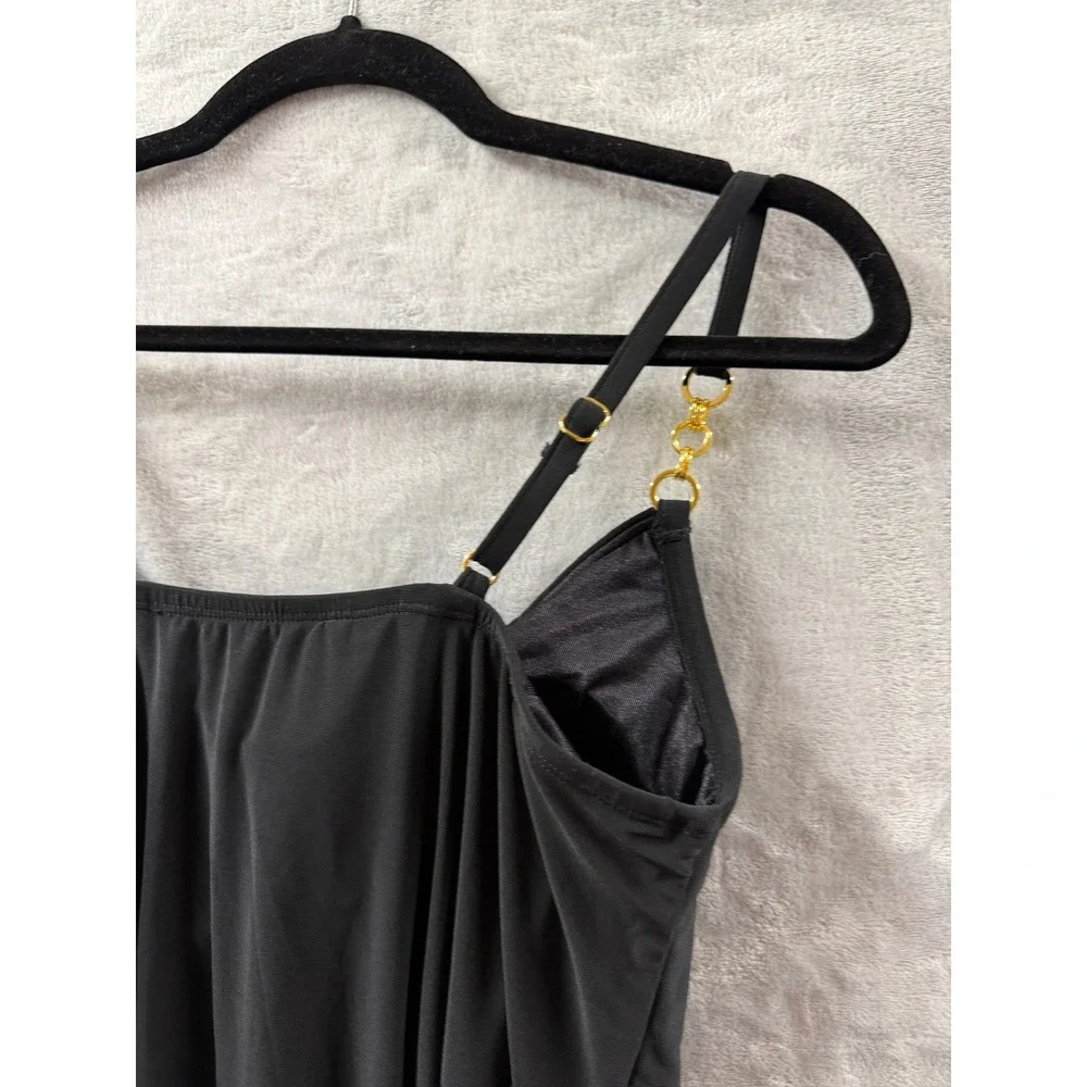 Magicsuit Womens Eliza Chain-Link Tankini Top Black  Sz 8 - NWT $134